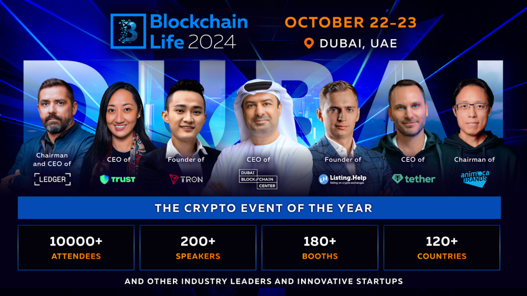 Blockchain Life 2024 in Dubai: A Legendary Gathering of Market Insiders Ahead of the Bull Run.