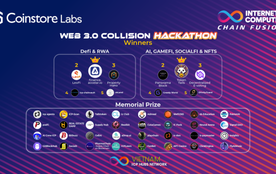 Coinstore Labs' ICP Chain Fusion Hackathon 2024: Winners & Key Highlights in Web 3.0 Innovation