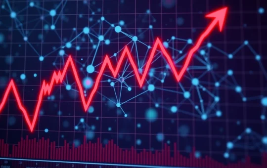 Chart depicting extreme ACM crypto volatility with a sharp price drop, illustrating market uncertainty.