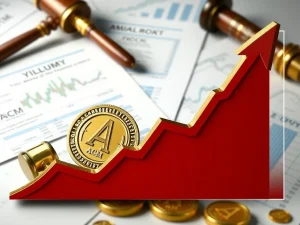 ACM cryptocurrency graph showing sharp decline amid regulatory challenges