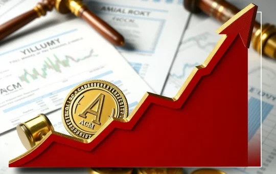 ACM cryptocurrency graph showing sharp decline amid regulatory challenges
