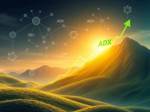 A vibrant chart illustrating the dramatic ADX token price surge amidst significant DeFi ecosystem developments.