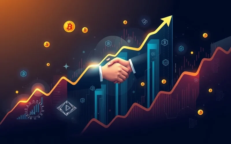 Visualizing the explosive ADX token price surge driven by significant institutional crypto investments and strategic DeFi partnerships.