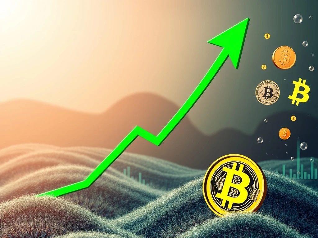 Chart showing a green altcoin surge against a stable Bitcoin consolidation, illustrating rising speculative risks in the crypto market.