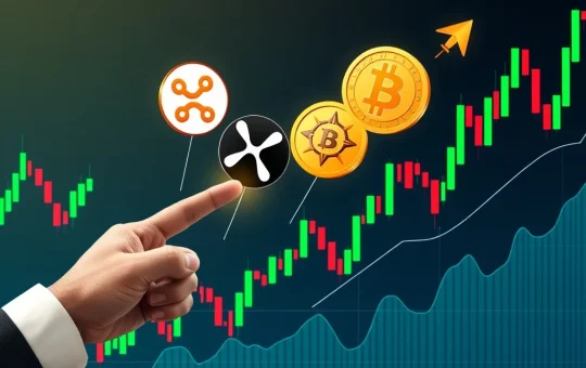 Chart showing significant **altcoin upside** potential, highlighting promising cryptocurrencies identified by early investors amidst market volatility.