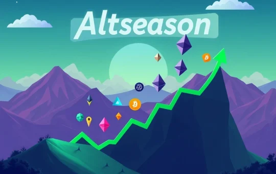 A vibrant visual representing the exciting Altseason, with Ethereum's price surging towards $4,000, illustrating the bullish trend in the crypto market.
