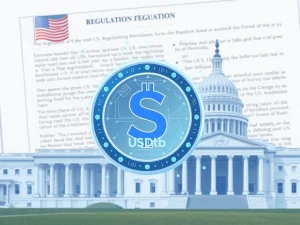 Anchorage Digital and Ethena's USDtb stablecoin, compliant with the GENIUS Act, symbolizing regulated digital finance.