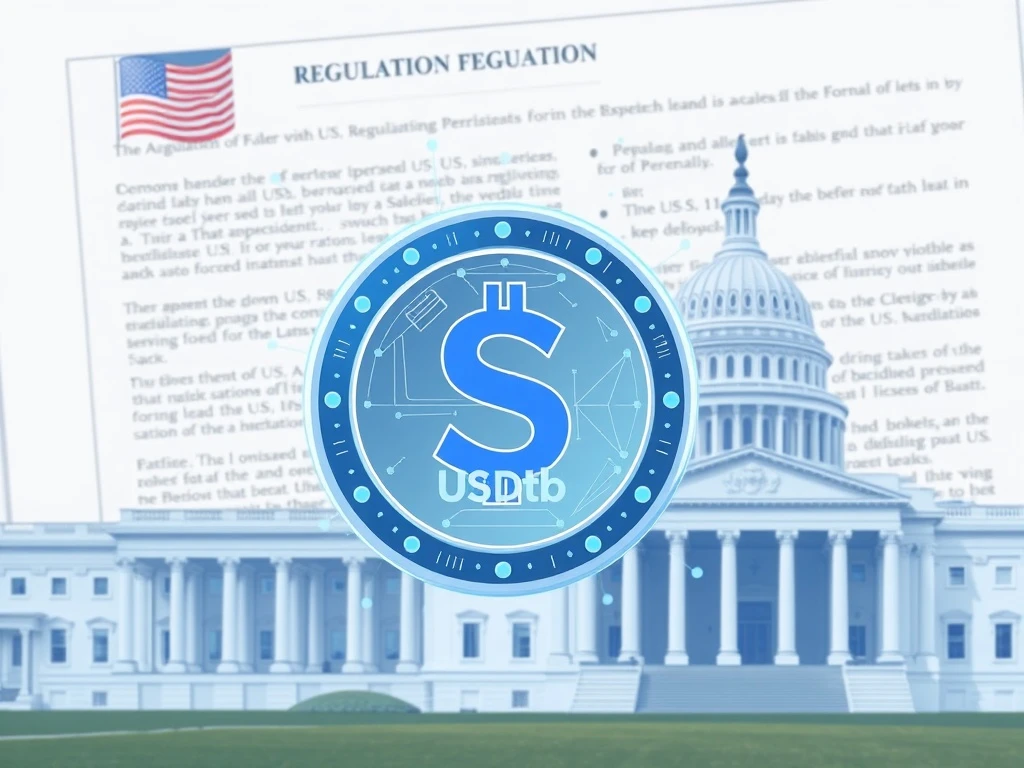 Anchorage Digital and Ethena's USDtb stablecoin, compliant with the GENIUS Act, symbolizing regulated digital finance.