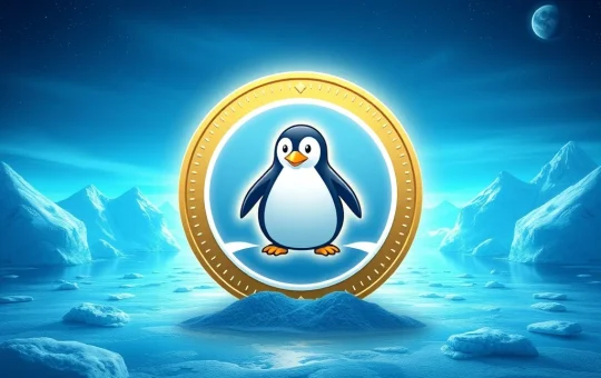 Arctic Pablo presale coin with massive ROI potential in a futuristic icy landscape