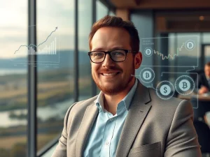 Arthur Hayes confidently reviewing a crypto portfolio, highlighting his strategic ENA token accumulation.
