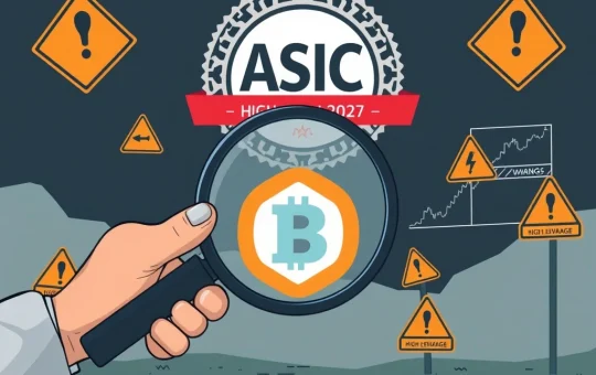 ASIC warning against Bitget's unlicensed 125:1 leverage crypto futures offerings to Australian investors.