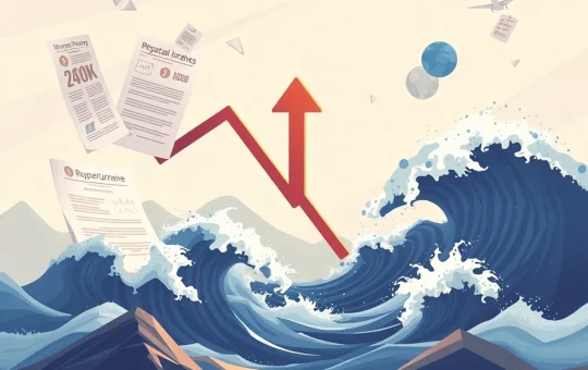 A volatile cryptocurrency chart showing a sharp decline, illustrating the drastic ATM price movement amidst new crypto regulation.