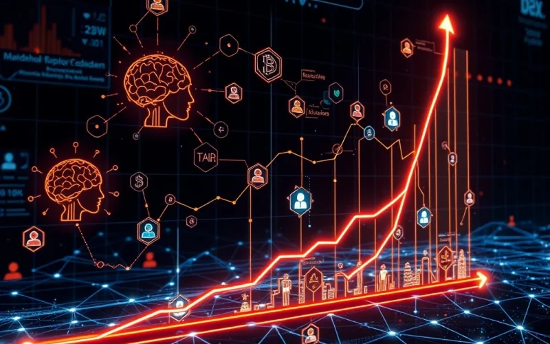 A dynamic chart illustrating the phenomenal 604% surge of Automata Network (ATM) crypto, highlighting rapid growth and technological advancements.