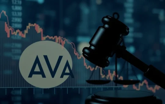 AVA token price chart plummeting due to regulatory uncertainty, illustrating crypto market volatility.