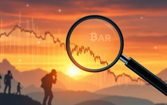 A crypto chart displaying a sharp decline for BAR crypto, reflecting market turbulence and regulatory pressure.