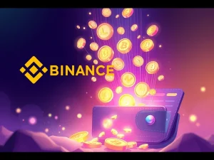 Binance Airdrop tokens flowing into a digital wallet, symbolizing the strategic boost for DeFi Growth.