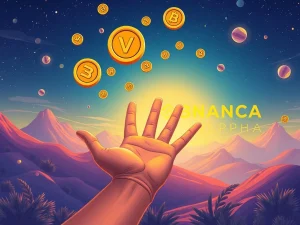 Binance Alpha's VRA airdrop, symbolizing a rewarding opportunity for crypto engagement and utility.
