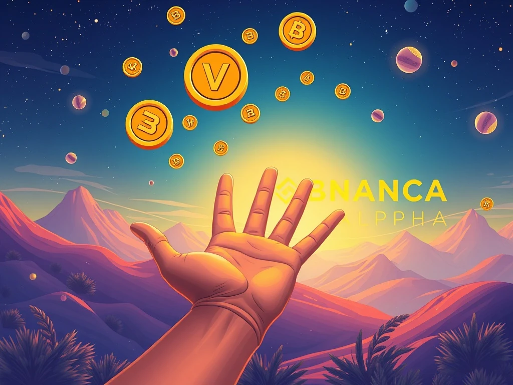 Binance Alpha's VRA airdrop, symbolizing a rewarding opportunity for crypto engagement and utility.