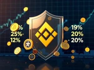 Visualizing Binance's strategic adjustments to altcoin collateral ratios, ensuring trading stability amidst market volatility.