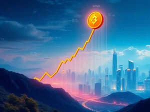 Chart depicting Binance Coin (BNB) price soaring to an unprecedented all-time high, symbolizing market growth driven by strong institutional demand.