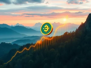 Binance Coin (BNB) hitting new highs, symbolizing growth driven by strong institutional demand and increased trading activity.