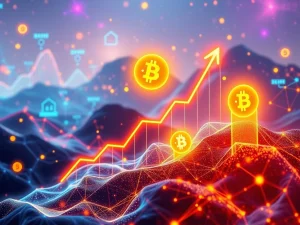 A chart showing Binance Coin (BNB) price soaring to a new record high, symbolizing its remarkable ecosystem growth.