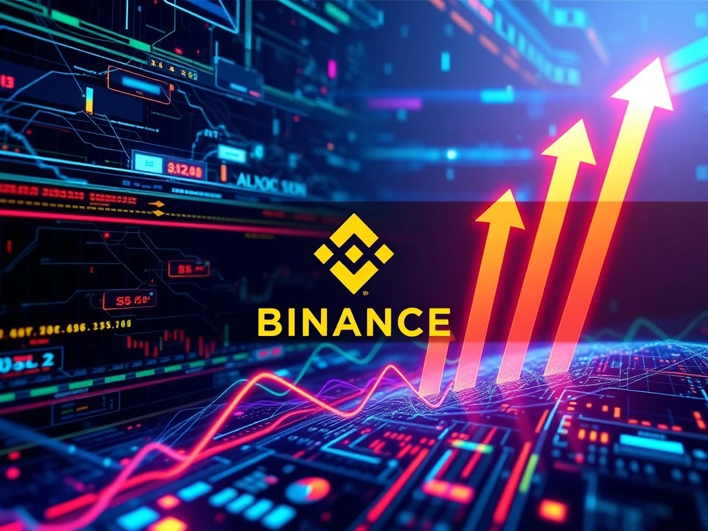 A visual representation of high-stakes trading on Binance Futures, highlighting the addition of ZORA and TAG perpetual futures.