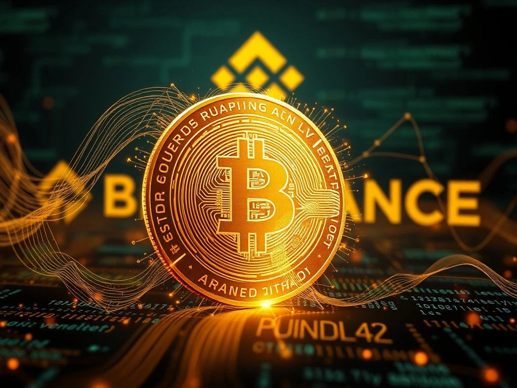 A digital token undergoing a contract swap, symbolizing Binance Alpha's support for PUNDIAI trading upgrades.