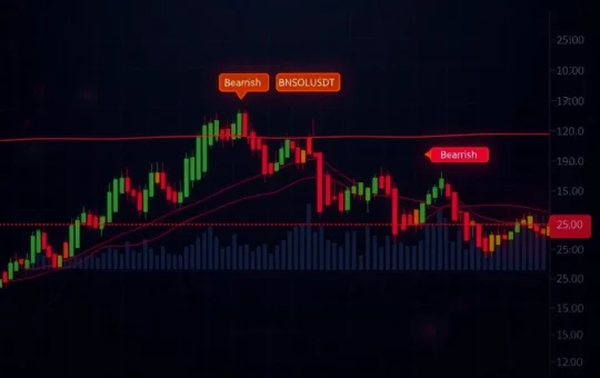 Binance Staked SOL (BNSOLUSDT) price chart showing bearish trend and key indicators