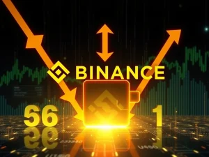 A digital graphic depicting a significant Binance USDC transfer, illustrating large-scale institutional crypto activity and its impact on market liquidity.
