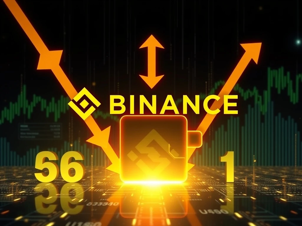 A digital graphic depicting a significant Binance USDC transfer, illustrating large-scale institutional crypto activity and its impact on market liquidity.