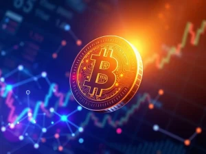 BIO token glowing amid blockchain nodes and financial charts, symbolizing explosive growth.