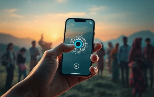 An iris scanner verifying identity for a biometric crypto lending platform, symbolizing Divine Research's innovative approach to uncollateralized loans.
