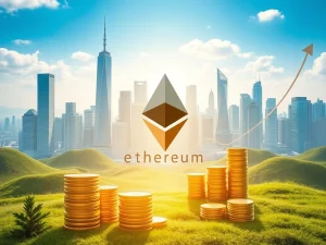 An illustrative graphic showing Bit Digital's capital expansion fueling significant Ethereum holdings, representing strategic ETH investment growth in the crypto market.