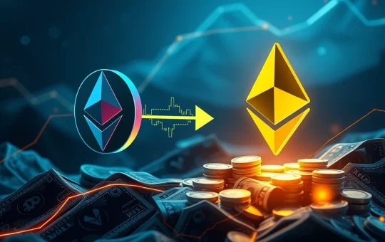 Bit Digital Ethereum shift: Illustrates a significant corporate treasury reallocation from Bitcoin to Ethereum, highlighting institutional adoption.
