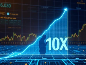 Mark Moss discussing a 10x Bitcoin blueprint for 2025, symbolizing future growth and investment strategies for Bitcoin.