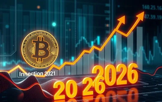 Chart showing Bitcoin's potential 2026 breakout driven by institutional adoption, signaling a shift from traditional Bitcoin cycle patterns.