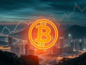 A digital illustration representing Capital B's growing Bitcoin institutional adoption and impressive 1,410% YTD investment yield.