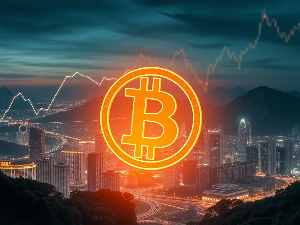 A digital illustration representing Capital B's growing Bitcoin institutional adoption and impressive 1,410% YTD investment yield.