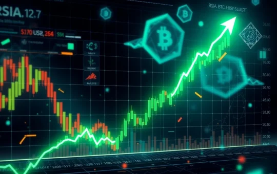 A vibrant chart showing Bitcoin Cash (BCHUSDT) price surging upwards, representing the strong bullish trend and market analysis.