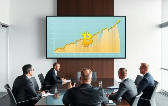 Charts showing Bitcoin's astonishing surge in corporate holdings, symbolizing the growing institutional confidence in Bitcoin.