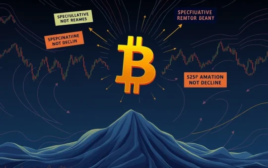 A stable Bitcoin symbol standing strong amidst swirling rumors, conveying that Bitcoin decline claims are overstated and lack evidence.
