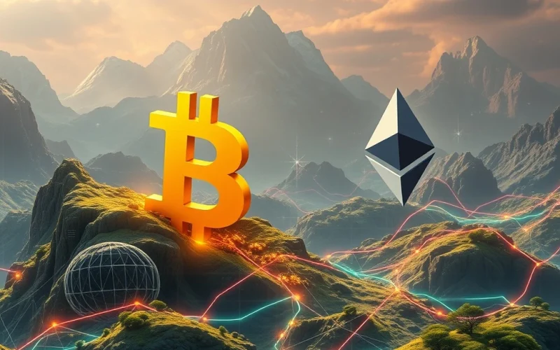 Visualizing the exponential growth of Bitcoin DeFi, poised to challenge Ethereum's long-standing dominance in the decentralized finance space.