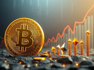 Chart showing Bitcoin Dominance falling below key support, while altcoin gains rise, indicating a significant crypto market shift.