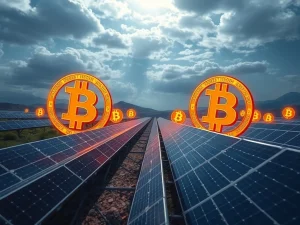 Bitcoin and solar energy merging in a futuristic tokenization landscape