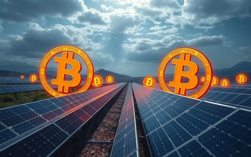 Bitcoin and solar energy merging in a futuristic tokenization landscape