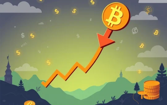 A chart illustrating a significant Bitcoin ETF outflow, signaling shifting investor sentiment and market recalibration.