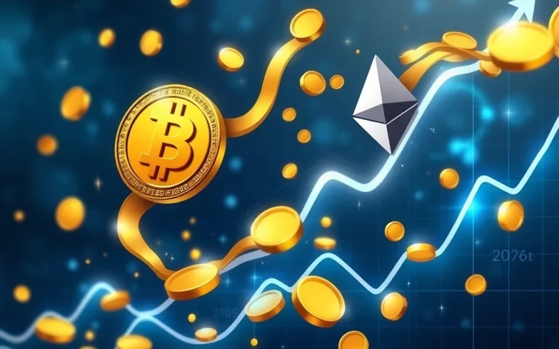 Bitcoin and Ethereum ETFs showing strong inflows and market growth