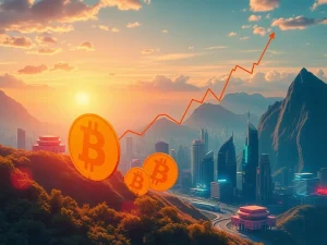 Visualizing the powerful Bitcoin surge driven by SEC ETF approvals and significant institutional Bitcoin investments.