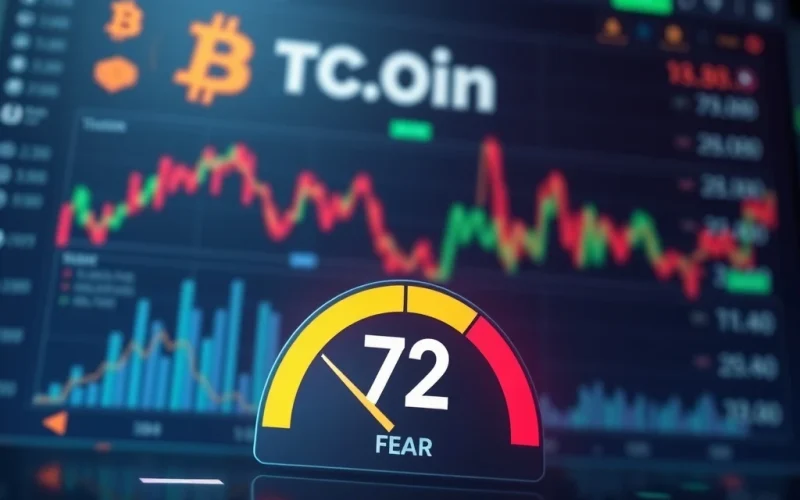 Bitcoin Fear and Greed Index drops to 72 amid market volatility